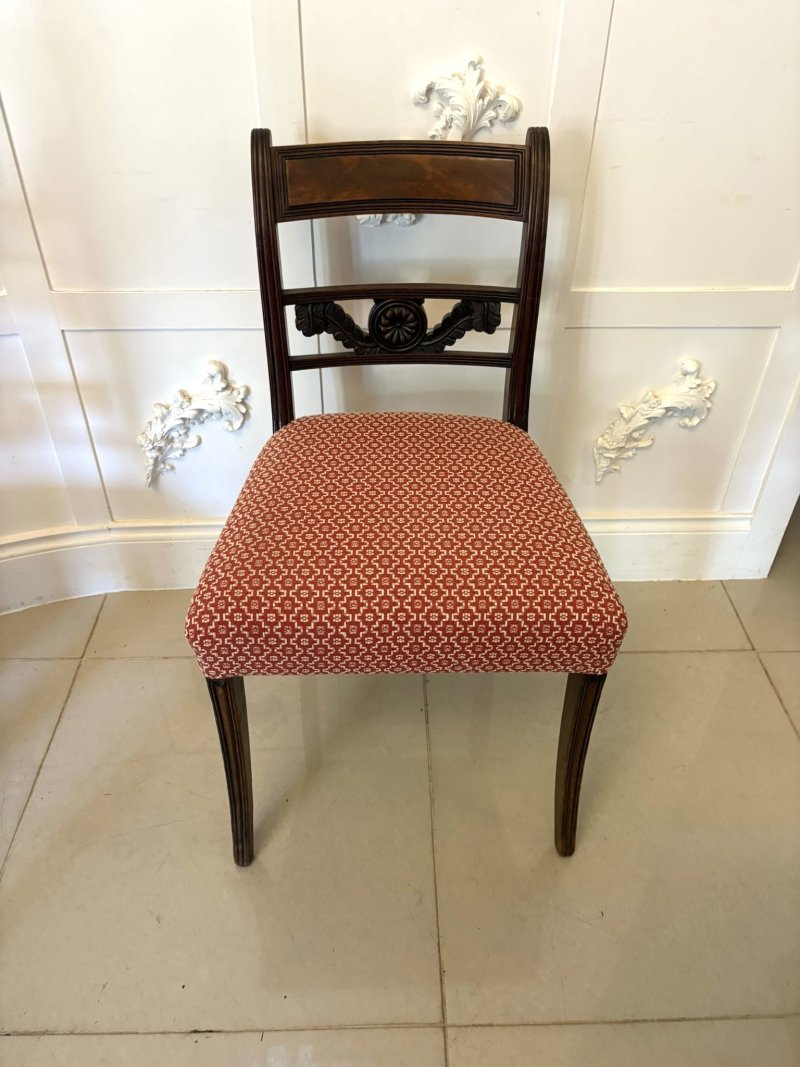 Outstanding Quality Set of 8 Antique Regency Mahogany Dining Chairs - Image 7